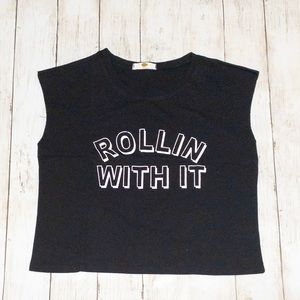 Retro style crop top Unused without tag